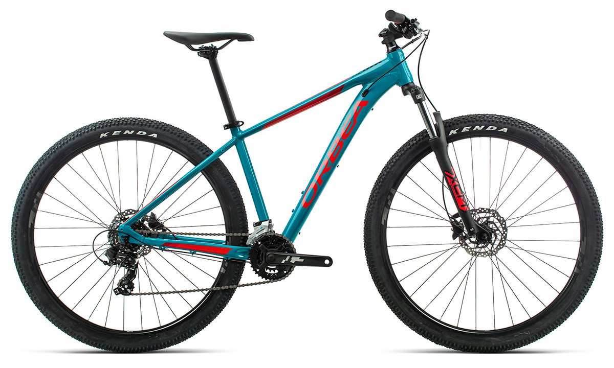 Фотографія Велосипед Orbea MX 27 50 (2020) 2020 Блакитно-червоний 
